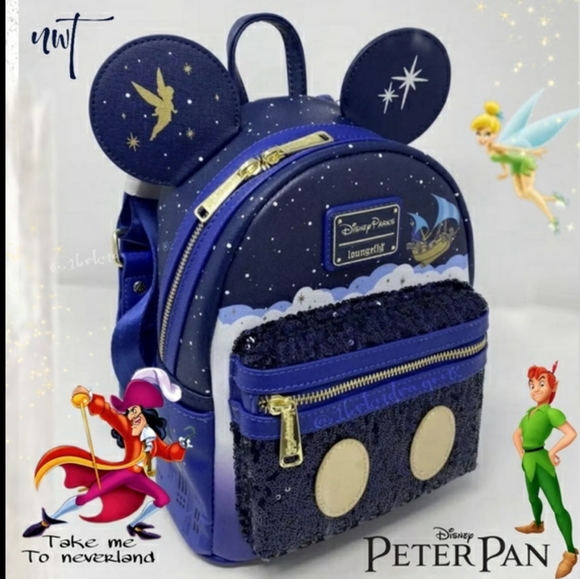 Disney Peter Pan Anniversary Birthday Backpack Limited Edition Official NWT